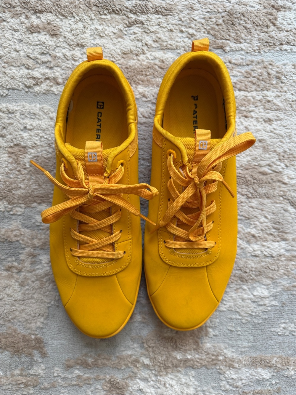 Caterpillar Men’s Yellow Lace-Up Sneakers - Size 10